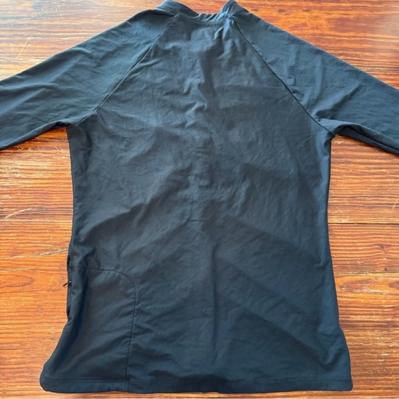 Athleta Black Women's Zip-Up Rashguard Swim Shirt Jacket Size M LIKE NEW - Picture 4 of 4